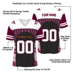 personalized virginia tech hokies tire arrows maroon black white jersey best selling