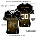 personalized wake forest demon deacons halftone slant gold black jersey best selling