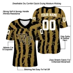 personalized wake forest demon deacons stripe splatter gold jersey best selling