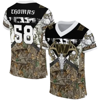 personalized washington commanders antler skull camouflage hunting jersey best selling