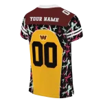 personalized washington commanders brushstroke xs gold black jersey best selling