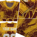 personalized washington commanders rugged stripes burgundy jersey best selling