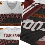 personalized washington commanders tire arrows burgundy black white jersey best selling