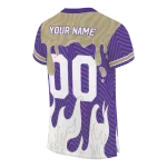 personalized washington huskies dripping flames purple white jersey best selling