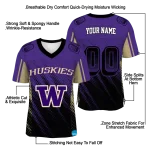 personalized washington huskies halftone flow purple black jersey best selling