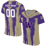 personalized washington huskies striped texture purple jersey best selling