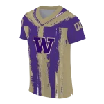 personalized washington huskies striped texture purple jersey best selling