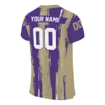 personalized washington huskies striped texture purple jersey best selling