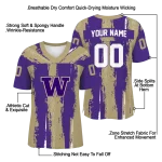 personalized washington huskies striped texture purple jersey best selling