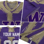 personalized washington huskies striped texture purple jersey best selling