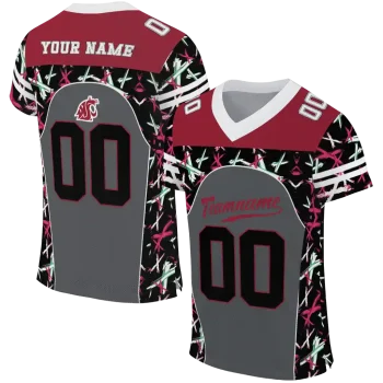 personalized washington state cougars brushstroke xs grey black jersey best selling