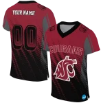 personalized washington state cougars halftone flow crimson black jersey best selling