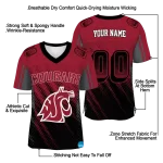 personalized washington state cougars halftone flow crimson black jersey best selling