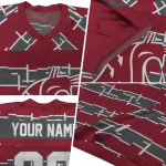 personalized washington state cougars layered grids crimson jersey best selling