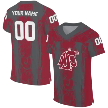 personalized washington state cougars rugged stripes crimson jersey best selling