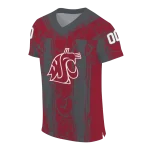 personalized washington state cougars rugged stripes crimson jersey best selling