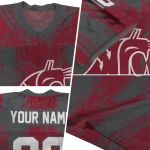 personalized washington state cougars rugged stripes crimson jersey best selling