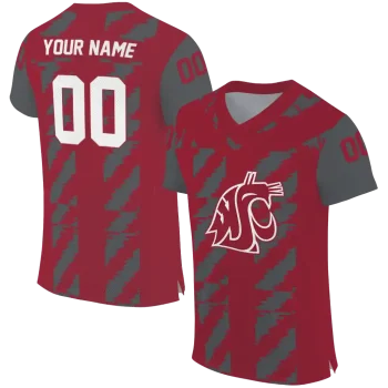 personalized washington state cougars stripe block crimson jersey best selling