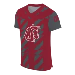 personalized washington state cougars stripe block crimson jersey best selling