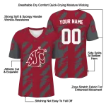 personalized washington state cougars stripe block crimson jersey best selling