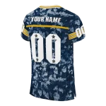 personalized west virginia mountaineers camouflage abstract blue jersey best selling