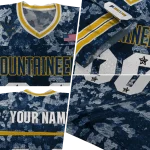 personalized west virginia mountaineers camouflage abstract blue jersey best selling