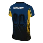 personalized west virginia mountaineers halftone flow blue black jersey best selling