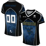 personalized west virginia mountaineers halftone slant blue black jersey best selling