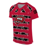 personalized western kentucky hilltoppers layered grids red jersey best selling