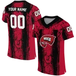 personalized western kentucky hilltoppers rugged stripes red jersey best selling