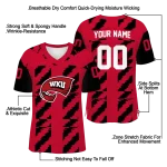 personalized western kentucky hilltoppers stripe block red jersey best selling