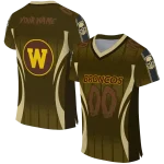 personalized western michigan broncos dynamic dots gold jersey best selling