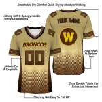 personalized western michigan broncos halftone sweep gold black jersey best selling