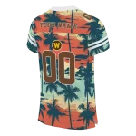 personalized western michigan broncos horizon palm sunset jersey best selling