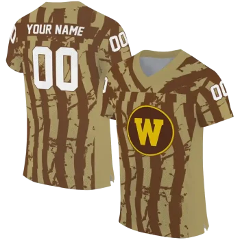 personalized western michigan broncos stripe splatter brown jersey best selling