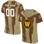 personalized western michigan broncos striped texture brown jersey best selling
