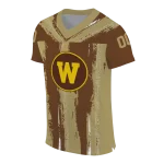 personalized western michigan broncos striped texture brown jersey best selling