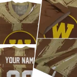 personalized western michigan broncos striped texture brown jersey best selling
