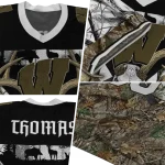 personalized wisconsin badgers antler skull camouflage hunting jersey best selling