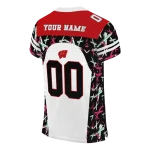 personalized wisconsin badgers brushstroke xs white black jersey best selling