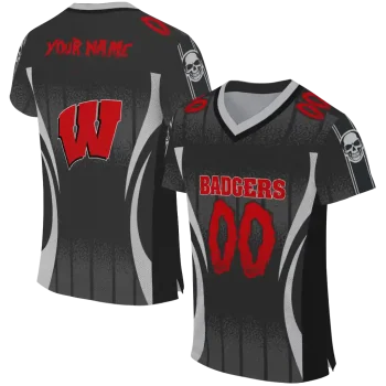 personalized wisconsin badgers dynamic dots white jersey best selling