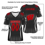 personalized wisconsin badgers dynamic dots white jersey best selling