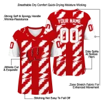 personalized wisconsin badgers stripe block red jersey best selling