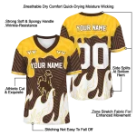 personalized wyoming cowboys dripping flames brown white jersey best selling