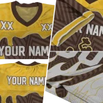 personalized wyoming cowboys dripping flames brown white jersey best selling