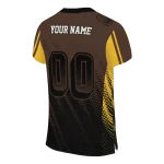 personalized wyoming cowboys halftone flow brown black jersey best selling