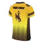 personalized wyoming cowboys halftone sweep gold black jersey best selling