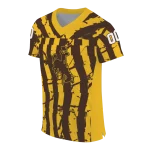 personalized wyoming cowboys stripe splatter brown jersey best selling