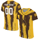 personalized wyoming cowboys striped texture brown jersey best selling