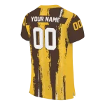 personalized wyoming cowboys striped texture brown jersey best selling